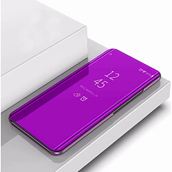 Wewoo Coque Miroir de protection avec couvercle à rabat gauche et droit étui de support pour iPhone 11 violet