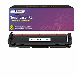 T3AZUR - Toner Laser compatible avec HP Color LaserJet Pro M255dw, M255nw, W2211X remplace HP 207X Cyan (avec puce)