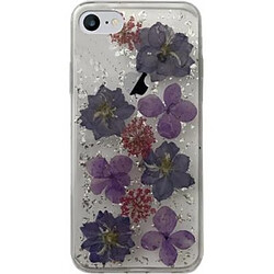 PURO Coque Semi-rigide avec Fleurs pour iPhone IP SE (2020)/8/7/6S/6 Transparent 