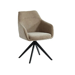 Vente-Unique Ensemble table LUBANA + 4 chaise MUSE - Noir et beige pas cher