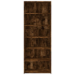 Avis vidaXL Buffet haut chêne fumé 70x41x185 cm bois d'ingénierie