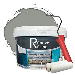 Pok Peinture Résine multisupport Intérieur 0,5L Peinture Résine multisupport Intérieur 0,5L - Faïence, Carrelage, Douche, Baignoire 5m² - RAL 7004 Gris de sécurité + Kit d'application OFFERT