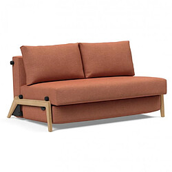 Inside 75 Canape convertible CUBED SIGNY couchage 140 cm Weda Rouille