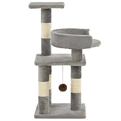 Avis Arbre à chat avec griffoirs,niche pour chat en sisal 65 cm Gris -MN73480