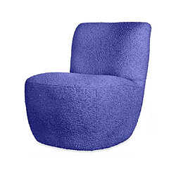 OPJET Fauteuil tissu Fauteuil Eve bouclette bleu