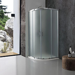 Kiamami Valentina CABINE DE DOUCHE ANGULAIRE GIADA 90x90 CM VERRE OPAQUE 6 MM