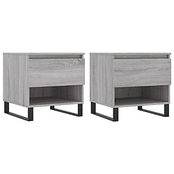 vidaXL Tables basses 2 pcs sonoma gris 50x46x50 cm bois d'ingénierie