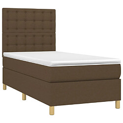 Avis Sommier à lattes,Cadre à lattes de lit et matelas et LED pour Adulte Marron foncé 90x190cm -MN56941