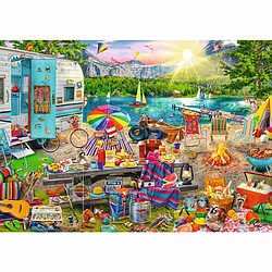 Trefl-1000 + 3 Elementi, Trova Forme Nascoste nel Insolito, Vacanza, Camper, Van Life, Intrattenimento Creativo, Divertimento per Adulti e Bambini da 12 Anni Puzzle, 10677, Voyage en Camping