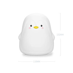 Universal 1 pcs Penguin capteur tactile en silicone lumineux rechargeable 7 couleurs USB rechargeable LED veilleuse enfant bébé cadeau de Noël | LED veilleuse