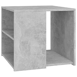 vidaXL Table d'appoint gris béton 50x50x45 cm bois d'ingénierie 