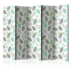 Paris Prix Paravent 5 Volets Patterned Leaves 172x225cm