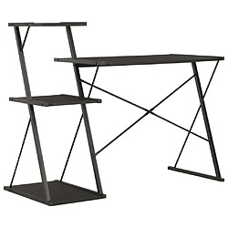 Acheter Maison Chic Bureau solide,Table de travail,Bureau d'ordinateur avec étagère Noir 116x50x93 cm -GKD53623