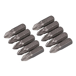 Silverline 10 embouts Pozidriv chrome-vanadium - PZ2 