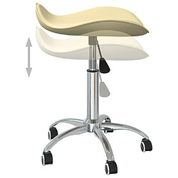 Acheter vidaXL Chaise pivotante de salle à manger Crème Similicuir