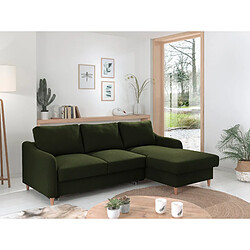 Lisa Design Will - canapé d'angle droit - convertible avec coffre - 4 places - en tissu Will - canapé d'angle droit - convertible avec coffre - 4 places - en tissu - Vert