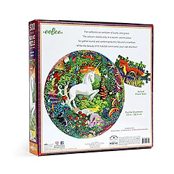 Avis eeBoo Piece and Love Unicorn garden Puzzle rond en 500 piAces