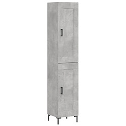 Maison Chic Buffet,Meuble de Rangement,commode pour salon,Cuisine Gris béton 34,5x34x180 cm Bois d'ingénierie -MN85660