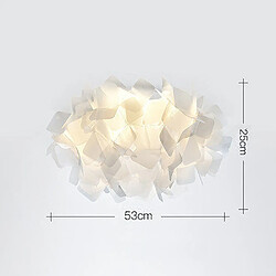 Universal Lampe de chambre à LED de 53cm, 24 W d'éclaircissement continu, 220V de salon salle à manger d'apprentissage de la lampe de plafond en acrylique, transparente