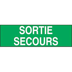 etiquette - h 7 - inscription sortie secours - luminox 10406