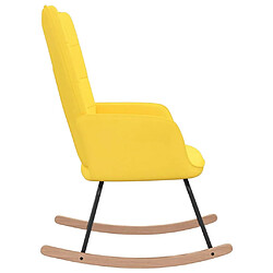 Avis Maison Chic Chaise à bascule | Fauteuil Relax, design moderne Jaune moutarde Tissu -GKD73903