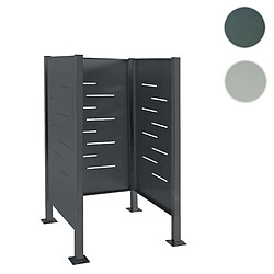 Mendler Clôture pour poubelles HWC-J55, Cache-poubelle Rangement pour poubelles, 150x85x85cm métal ~ anthracite