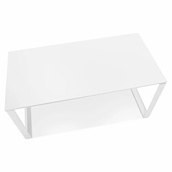 Paris Prix Bureau Design Abigano 160cm Blanc pas cher