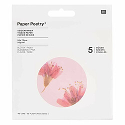 Acheter Rico Papier de soie 5 feuilles 50 x 70 cm - Fleurs de cerisier rose