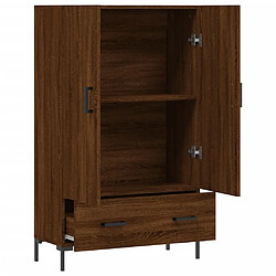 Maison Chic Buffet,Meuble de Rangement,commode pour salon,Cuisine chêne marron 69,5x31x115 cm bois d'ingénierie -MN82699 pas cher