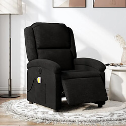 Maison Chic Fauteuil Relax pour salon, Fauteuil de massage inclinable électrique Noir Tissu -GKD26634