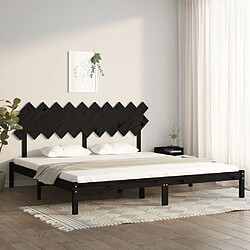 vidaXL Cadre de lit sans matelas noir 200x200 cm bois massif