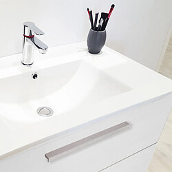 Avis Dansmamaison Meuble sous vasque 3 tiroirs 80 cm Blanc + Miroir - KISSA