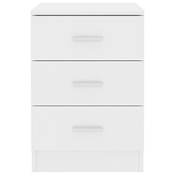 Acheter vidaXL Tables de chevet 2 pcs Blanc 38x35x56 cm Bois d'ingénierie