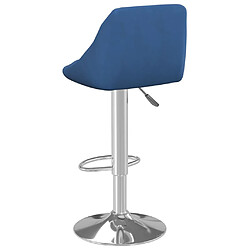 Acheter vidaXL Tabouret de bar Bleu Velours