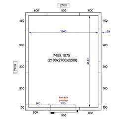 Chambre Froide Positive Pro Line - Hauteur 2200 mm - Combisteel