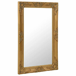 Maison Chic Miroir mural style baroque | Miroir Décoration pour Maison Salle de Bain 50x80 cm Doré -GKD57391