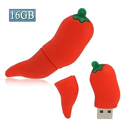 Wewoo Clé USB rouge Disque flash USB de 16 po de forme de poivre chaud 