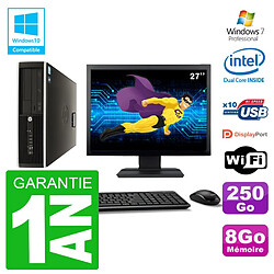 PC HP Compaq 8100 SFF Ecran 27" G6950 RAM 8Go Disque 250Go Graveur DVD Wifi W7 · Occasion 