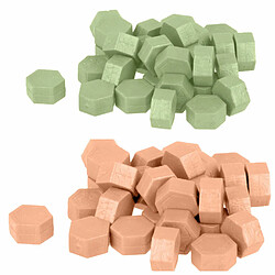 Artemio Perles de cire hexagonales - Vert clair + Rose