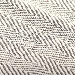 vidaXL Couverture coton à chevrons 160x210 cm Gris pas cher