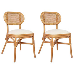 Maison Chic Lot de 2 Chaises à manger,Chaise pour cuisine,Solide Structure Lin -MN83096