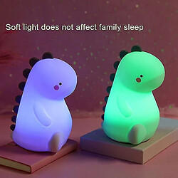 Universal Lampe dinosaure lampe LED silicone lampe de chevet rose(Rose)