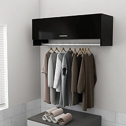 vidaXL Garde-robe noir 100x32,5x35 cm bois d'ingénierie 