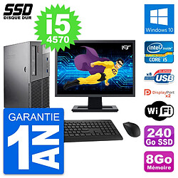 PC Lenovo M93p SFF Ecran 19" Intel i5-4570 RAM 8Go SSD 240Go Windows 10 Wifi