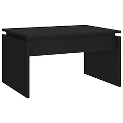 vidaXL Table basse noir 68x50x38 cm bois d'ingénierie