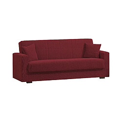 Alter Canapé-lit conteneur 3 places, 212 x 80 x 87h cm, couleur rouge