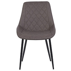 Acheter Beliani Set de 2 Cuir PU Chaise de salle à manger Marron foncé MARIBEL