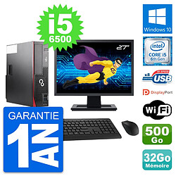 PC Fujitsu D556 DT Ecran 27" Intel i5-6500 RAM 32Go Disque 500Go Windows 10 Wifi · Occasion 