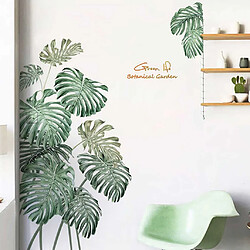 DIY Tropical Beach feuilles de palmier Stickers muraux Art Moderne décalque de vinyle Papier peint Multicolore pas cher