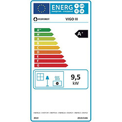 Poêle à granulés de bois 9kw blanc/noir - 20915 - ECOFOREST